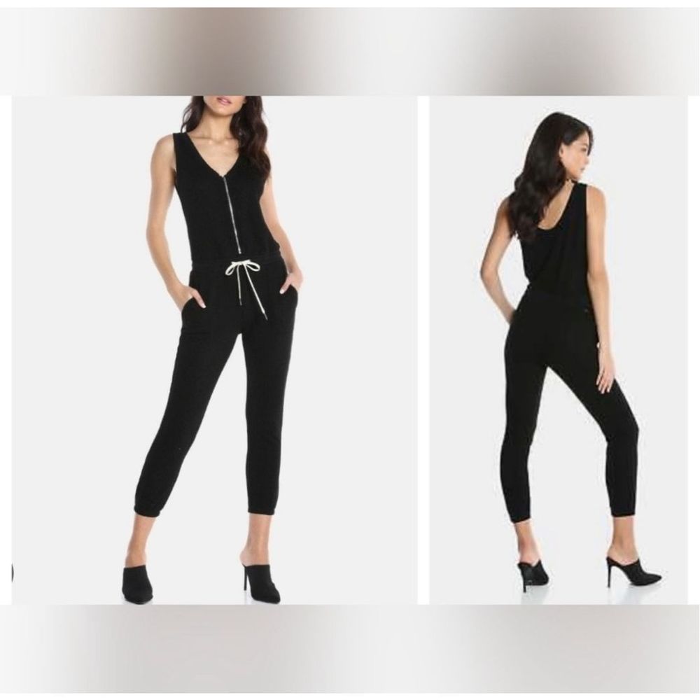 New n:Philanthropy Black Zip Front Anthony Jumpsuit XL